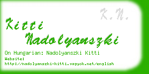 kitti nadolyanszki business card